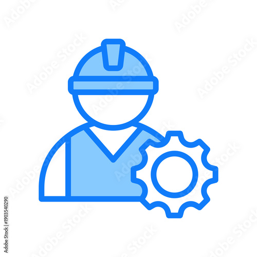 Labor blue icon  Vector Illustration  