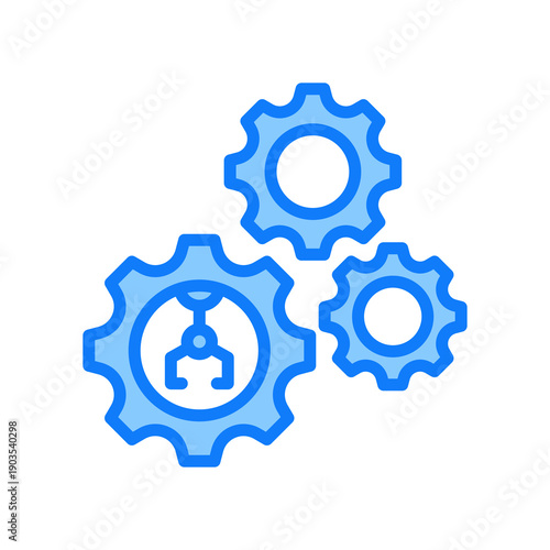 Machines blue icon  Vector Illustration  