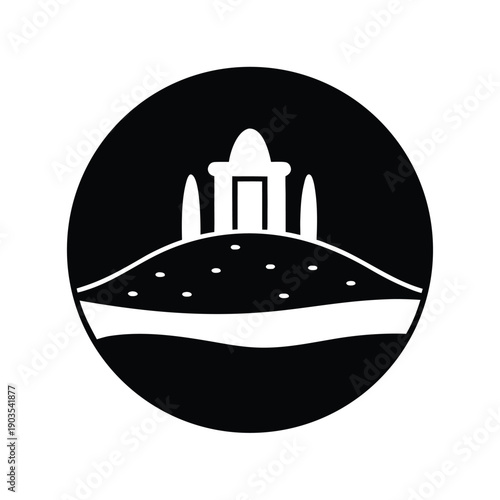 viking burial mound background