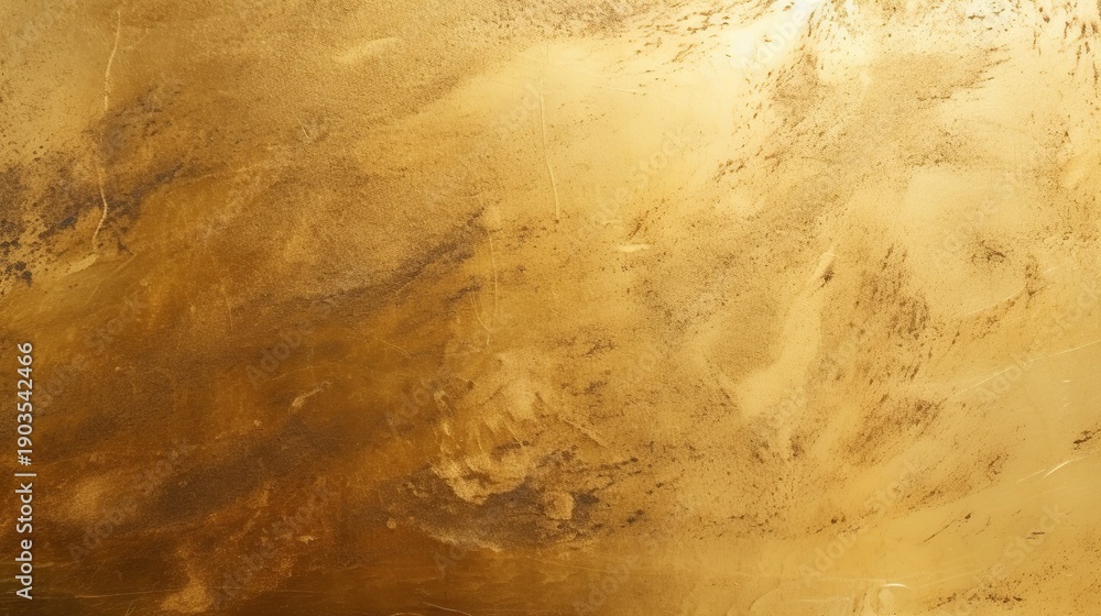 Obraz premium Close-up of a warm golden metallic rust texture with swirling organic patterns
