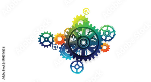 Celebrating Black History Month with Community Education and Vibrant Celebrations A Colorful Array of Interlocking Gears Symbolizing Progress and Unity