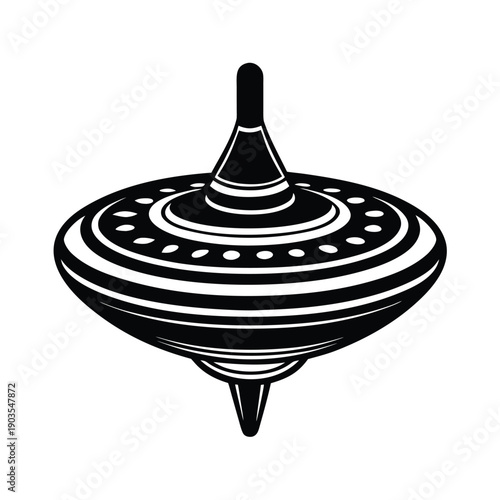 Slika na platnu vintage metal spinning top toy retro patterns