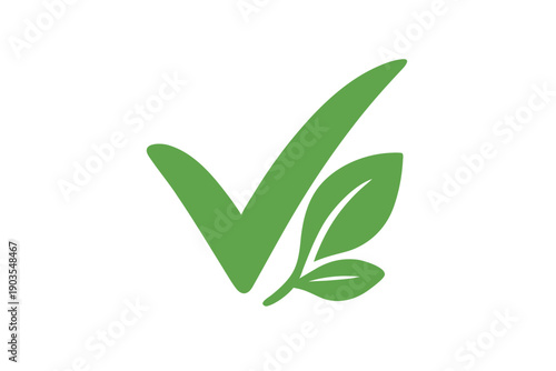 Green Leaf Checkmark Icon Free Download Green Leaf Checkmark Icon - GFXLoad