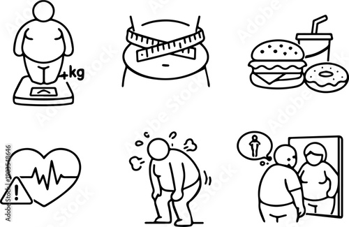 Overweight, unhealthy eating, health issues
