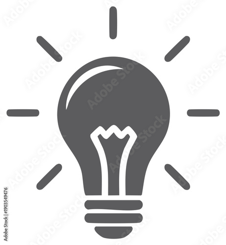 Illustration of a glowing lightbulb representing an idea or concept