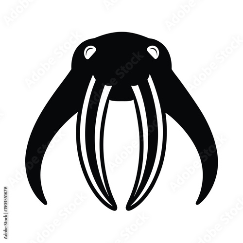 walrus tusks vector background