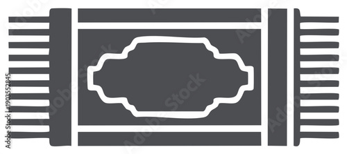 Geometric rug graphic. Vector illustration.