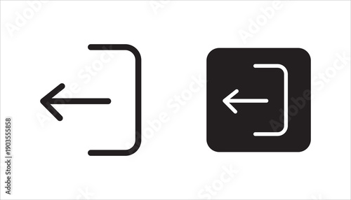 Logout icon. Exit Vector in trendy flat style. Flat Web Mobile Icon, Sign, Symbol, Button, Element - Vector illustration.