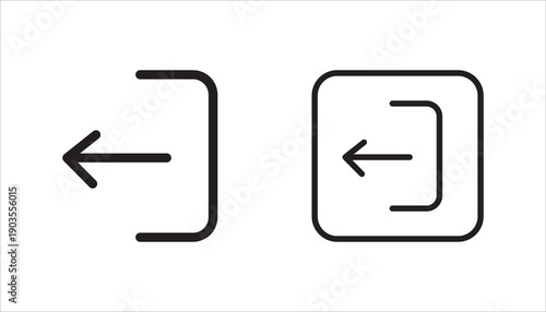 Logout icon. Exit Vector in trendy flat style. Flat Web Mobile Icon, Sign, Symbol, Button, Element - Vector illustration.