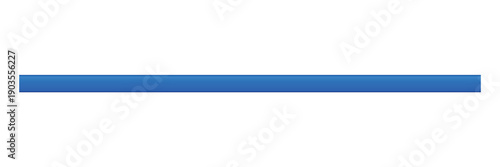 Simple PNG horizontal blue line, stripe or bar for modern minimalist design isolated on transparent background