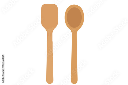 Wooden Kitchen Utensils Spoon and Spatula for Cooking