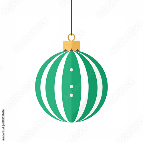 Zielona bombka świąteczna ilustracja