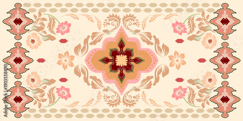Seamless floral pattern in retro style. Can be used for wallpaper, pattern fills, web page background,surface textures.
