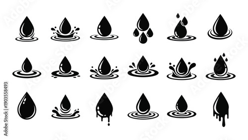 Collection of various types of hats and headwear in a black and white illustration Vector