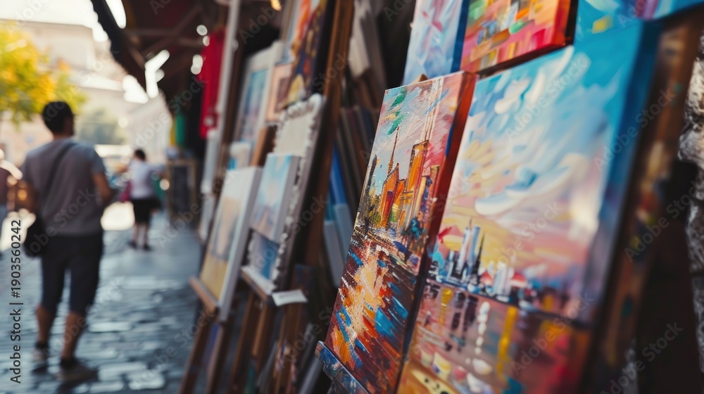 Obraz premium Street art display