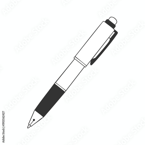 Simple Ballpoint Pen Illustration
