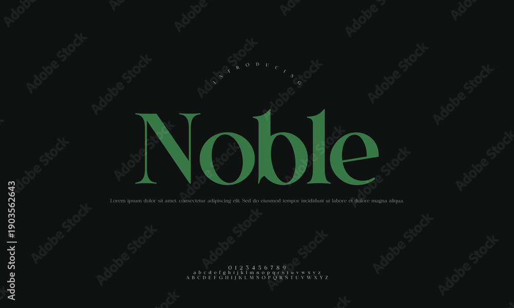 Fototapeta premium Noble Elegant Classic Serif Font for Formal Invitations, Luxury Brand Identity, and Prestigious Editorial Design