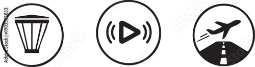 Air Filter Airplay Airport Wireless Signal Icons