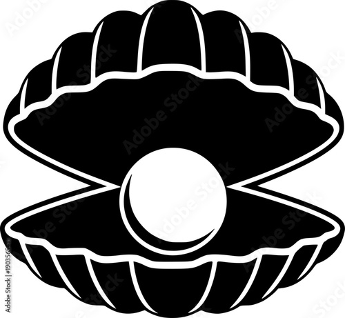 Pearl in opened seashell representing ocean treasure and natural beauty
