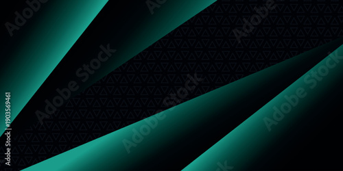 Abstract background with neon green geometric shapes design glowing in the shadows. Modern premium gradient square pattern. Minimalist and futuristic vector concept. EPS. 3