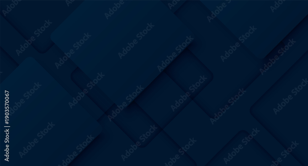 Obraz premium Dark blue abstract background with modern and futuristic 3D overlapping layers. Vector design with cutout shape effect. Luxurious diamond style background concept. EPS. 5