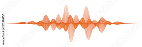 Audio spectrum wave vector illustration, sound waveform music voice visualization concept