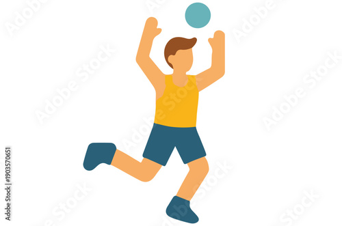 Energetic Child Playing with a Ball in a Dynamic Pose