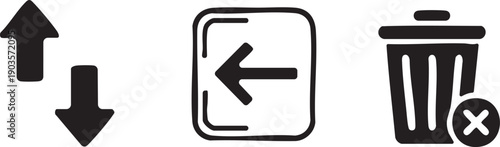 Data Transfer Delete Backspace Delete Forever Process Icon