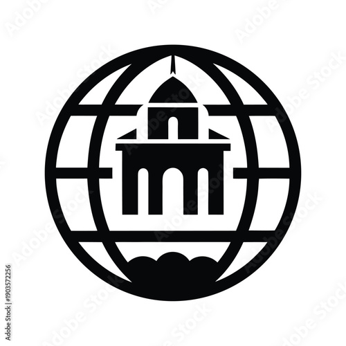World Heritage Minimal Symbol Illustration