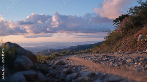 A glowing path illuminated by soft lights leads to a distant horizon, symbolizing the journey toward success and the opportunities that lie ahead for those willing to follow it. cinematic color