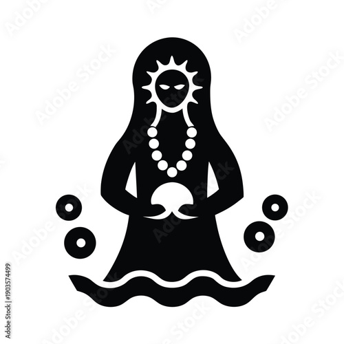 Yemanja Protective Mother Ocean Energy Icon