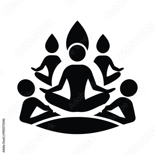 Yoga Community Group Class Icon