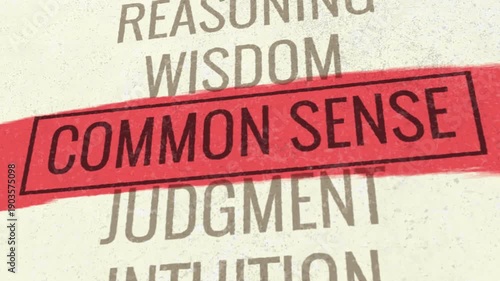 Common Sense 3D Scrolling Title Animation