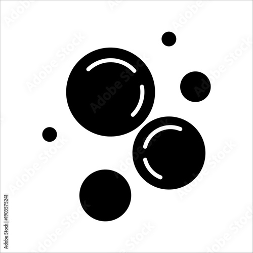 Bubbles icon. Soap foam, fizzy drink, oxygen bubble pictogram symbol template for graphic and web design collection logo vector illustration