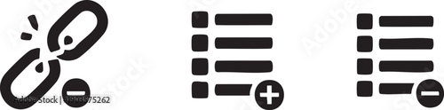 Link Remove List Add List Remove Connection Icon