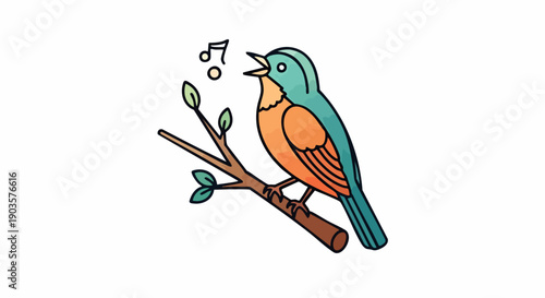 A bird sings on a branch surrounded by leaves during Easter Family Traditions and Spring Celebrations