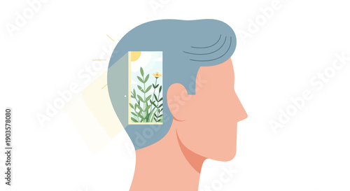 Flat Illustration Open Mind to Nature Concept Graphic Resource