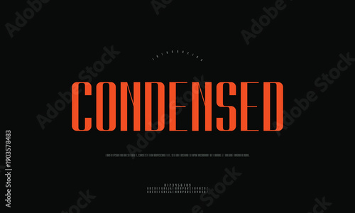 Bold Condensed Typography Design with Strong Verticality and Modern Geometric Form, Ideal for Headlines and Impactful Branding