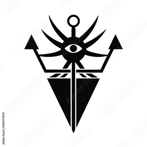 Yoruba Myth Symbol Vector Illustration