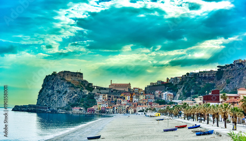 Obraz na płótnie The city of Scilla in the Province of Reggio Calabria, Italy