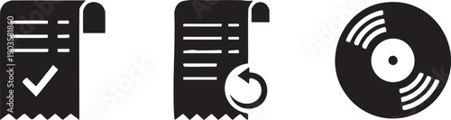 Receipt Check Receipt Refund Record Finance Document Icon