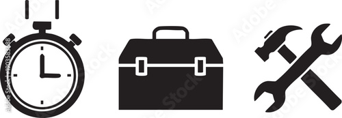 Timer Tool Box Tools Time Construction Repair Icon