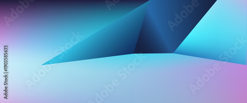 3d rendering of purple and blue abstract geometric background. Scene for advertising, technology, showcase, banner, cosmetic, fashion, business. Sci-Fi Illustration. Product display