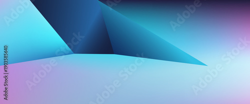 3d rendering of purple and blue abstract geometric background. Scene for advertising, technology, showcase, banner, cosmetic, fashion, business. Sci-Fi Illustration. Product display