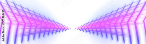 Futuristic light ribbons twist around geometric city towers, forming dynamic motion streaks with glowing intensity. PNG