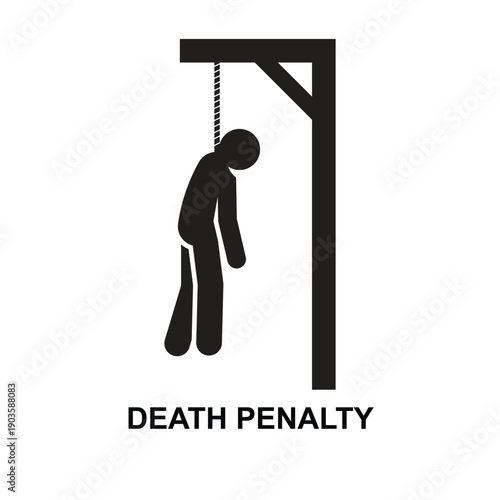 Death penalty icon isolated on background vector illustration. Non AI Generate.