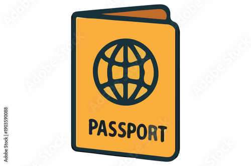 Colorful Passport Illustration for Travel and Adventure Themes