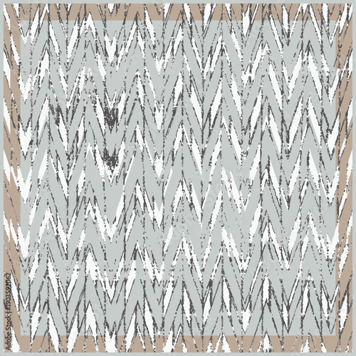 grey beige white colors square frame modern hand drawn geo plaid line plaid, ge organic animal skin mixed textures border design