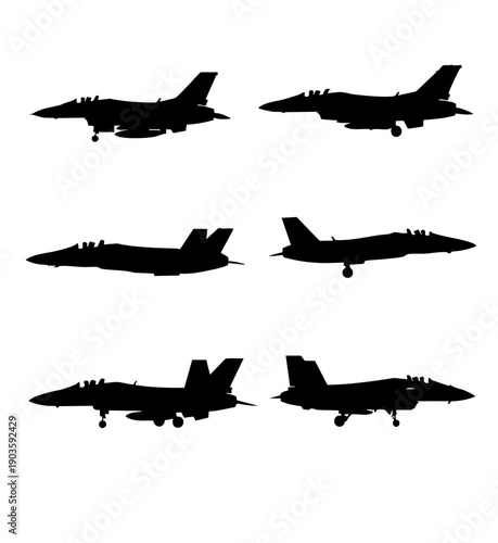 military aircraft silhouettes