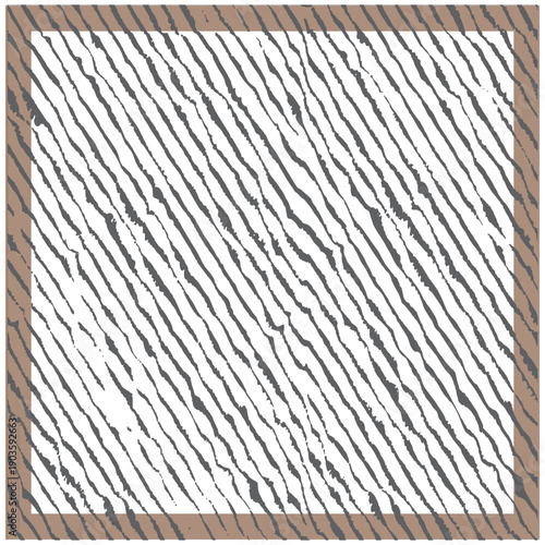 grey beige white colors square frame modern hand drawn geo plaid line plaid, ge organic animal skin mixed textures border design